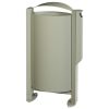 corbeille sur pied 60l avec cendrier 3l gris ciment arkea
