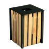 corbeille 50l bois gris manganese eden