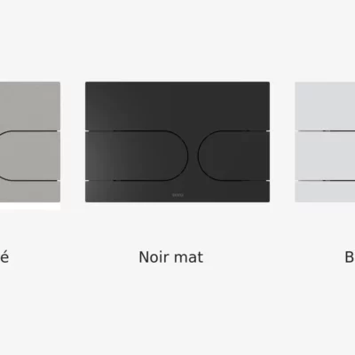Plaque de commande TOTO MB175M inox brossé noir mat et blanc mat